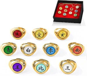 Akatsuki Rings Set Golden