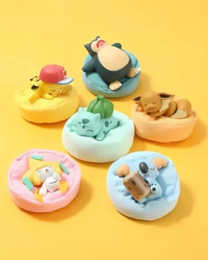 Sleeping Pokemon Set of 6 (with plush pillow)