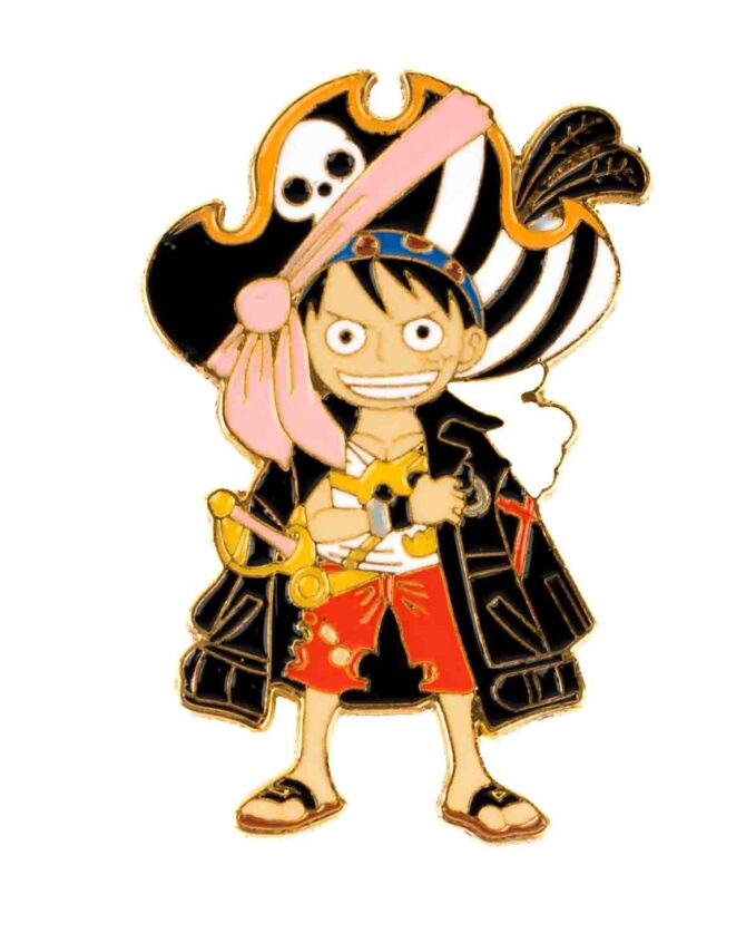 Luffy One Piece Red Enamel Pin