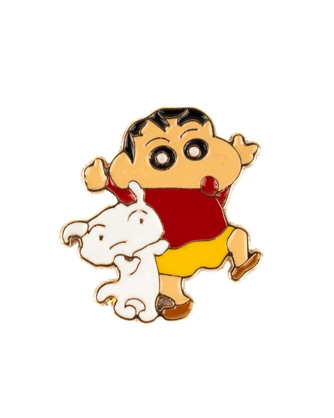 Shinchan & Shiro Enamel Pin