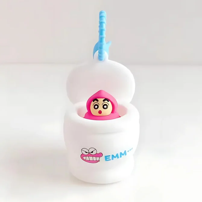 Shinchan Pink Poop Pop-up Keychain