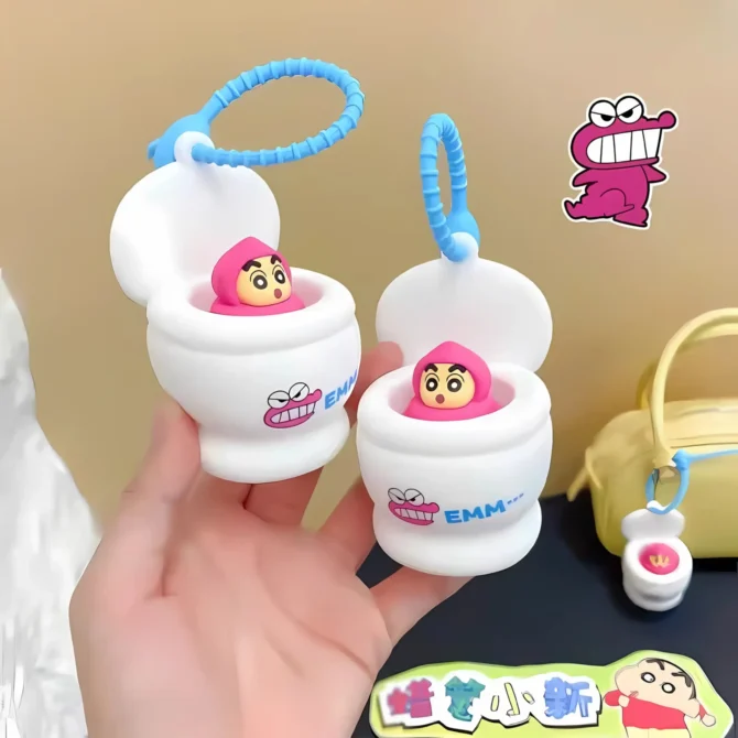 Shinchan Pink Poop Pop-up Keychain