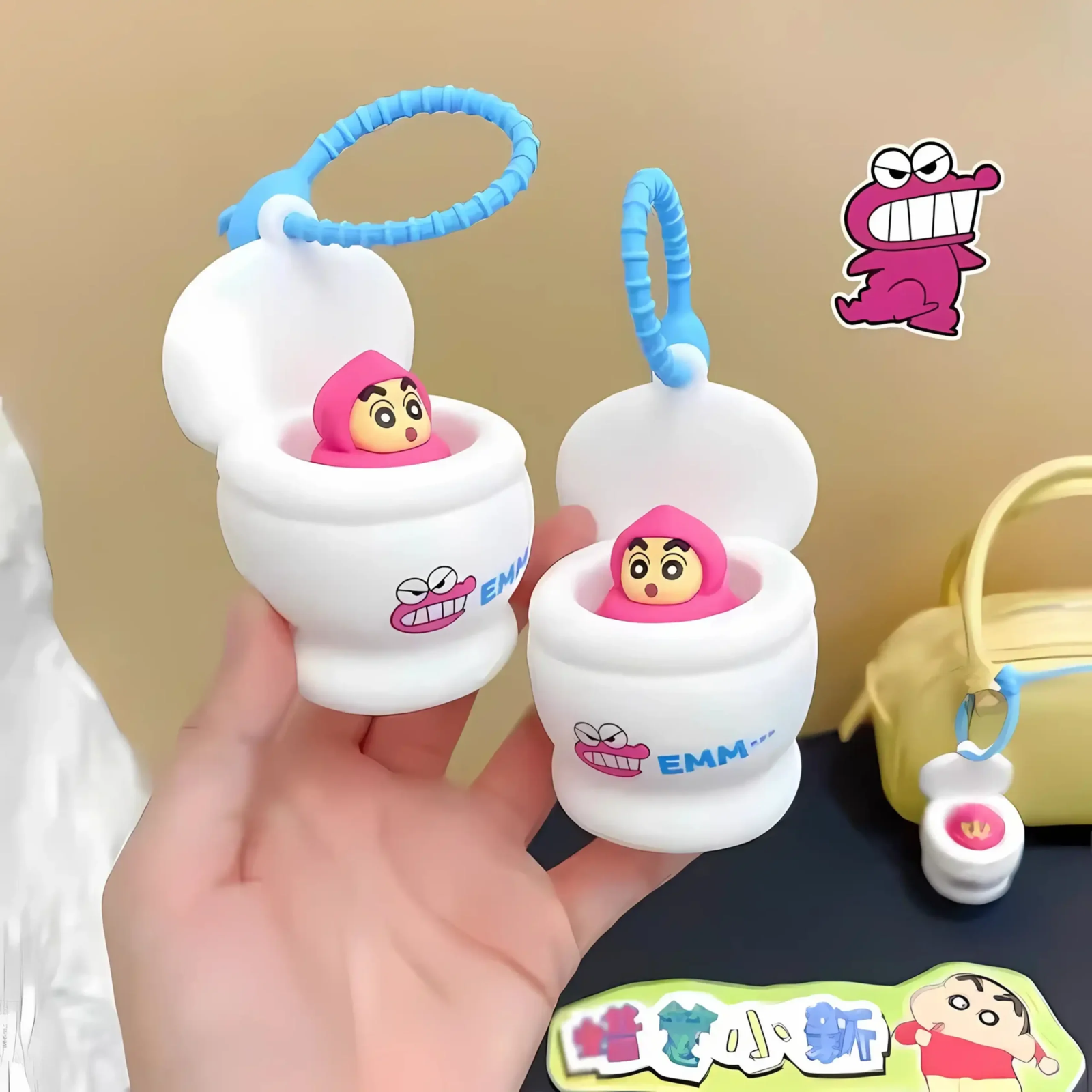 Shinchan Pink Poop Pop-up Keychain - Image 2