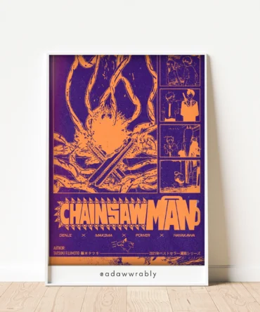 Chainsaw Man Duotone Poster