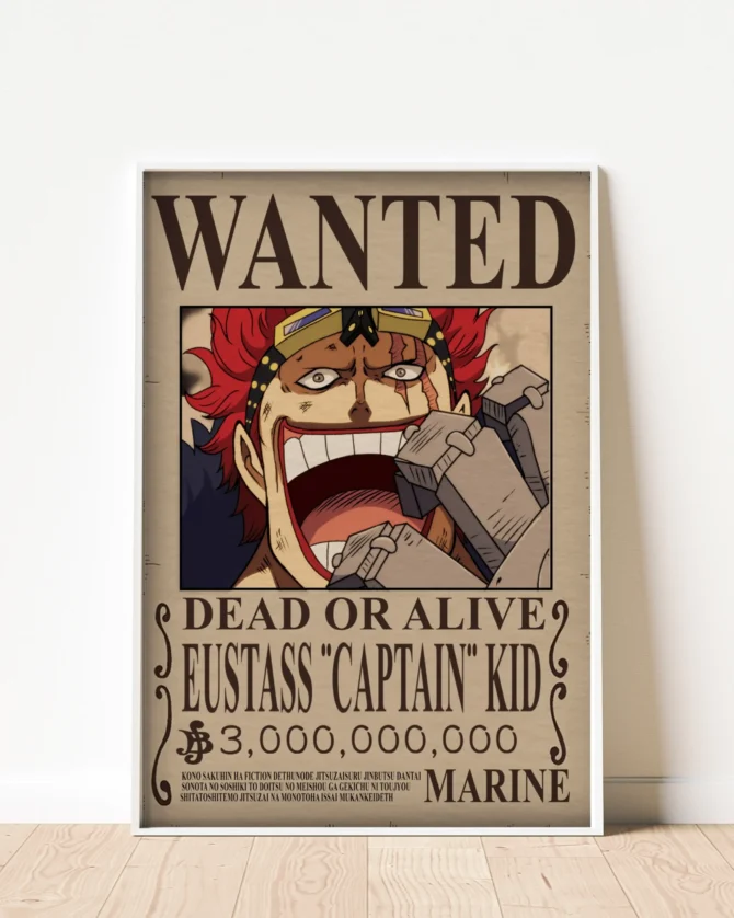 Eustass Captain Kidd Wanted Poster