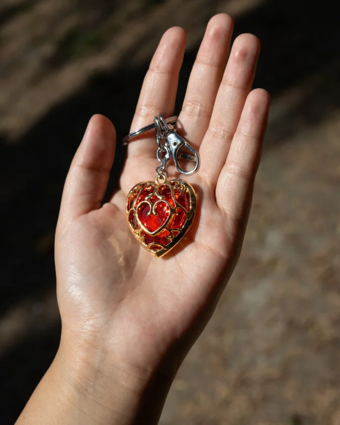 Legend of Zelda Red Heart Keychain