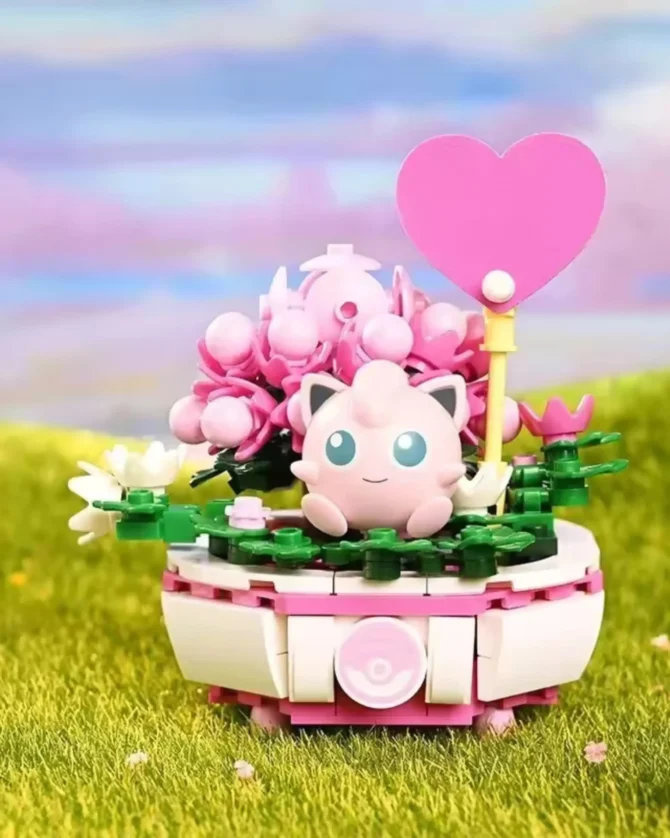 Pokemon Flowerpot Potted Plant, Jigglypuff Building Blocks