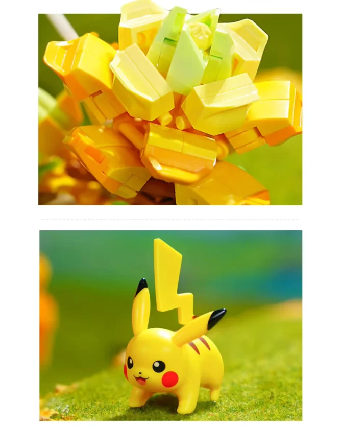 Pokemon Flowerpot Potted Plant, Pikachu Building Blocks - Image 2