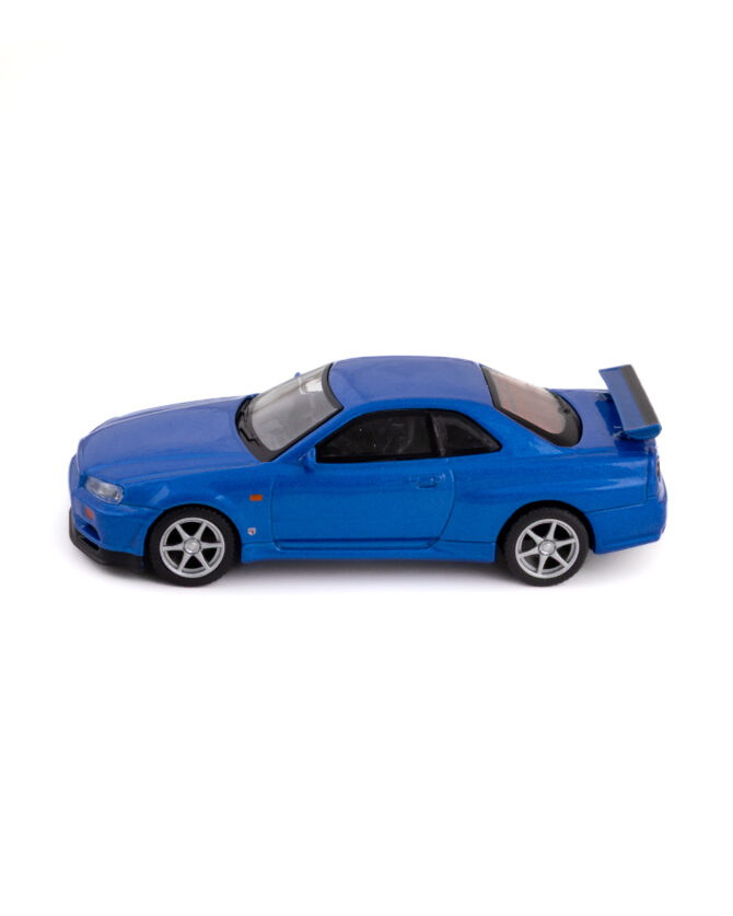 MINI GT Nissan Skyline GT-R (R34) V-Spec Bayside Blue - Image 3