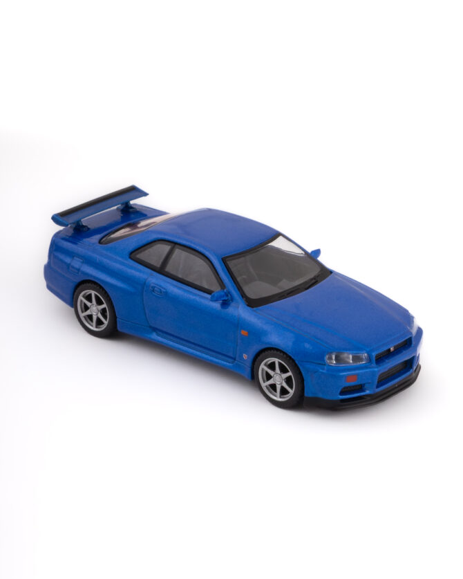 MINI GT Nissan Skyline GT-R (R34) V-Spec Bayside Blue - Image 4