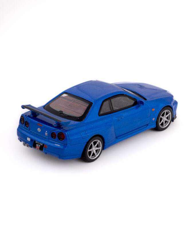 MINI GT Nissan Skyline GT-R (R34) V-Spec Bayside Blue - Image 5