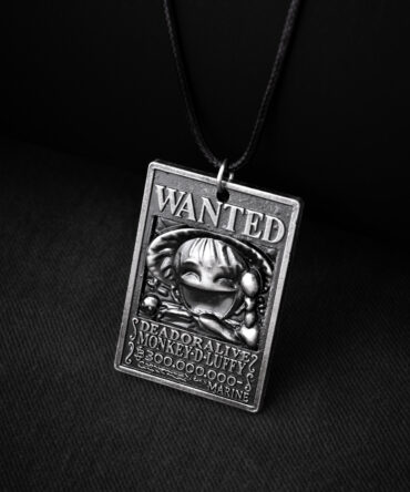 One Piece Luffy Wanted Poster Necklace