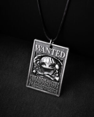One Piece Luffy Wanted Poster Necklace