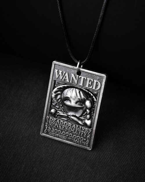 One Piece Luffy Wanted Poster Necklace