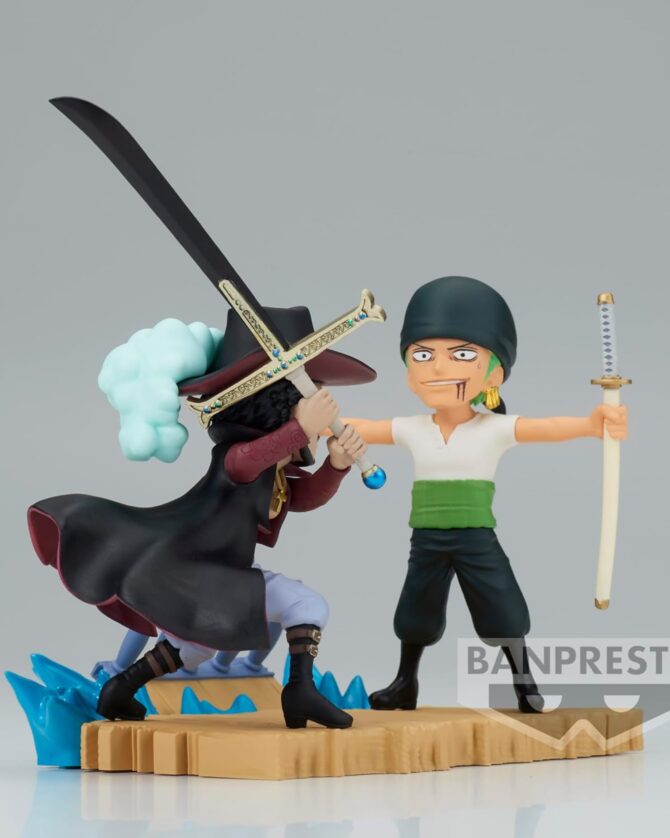 Banpresto - One Piece - Log Stories - Roronoa Zoro vs Dracule Mihawk, Bandai Spirits World Collectable Figure - Image 2