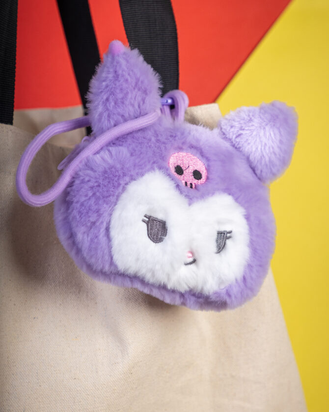 Kuromi Purple Pouch Plushie Keychain