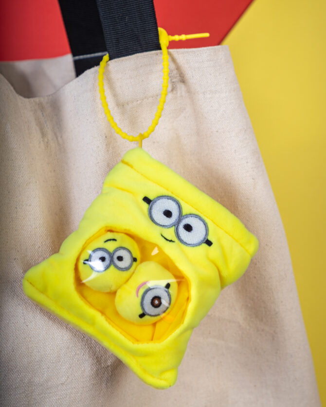 Minion Bananas Pouch Plushie Keychain