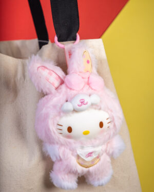 Hello Kitty Solid Face Plushie Keychain