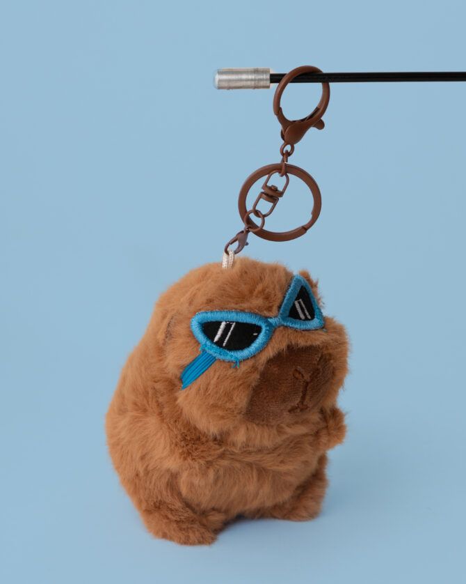 Cool Capybara (Blue Glasses) Plushie Keychain