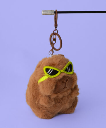 Cool Capybara (Green Glasses) Plushie Keychain