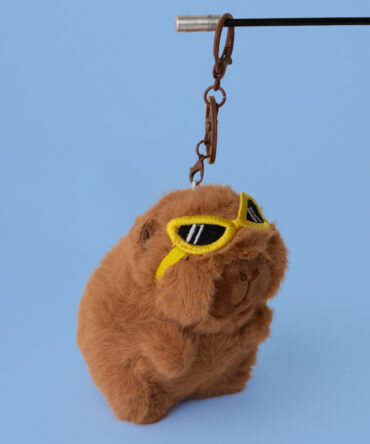 Cool Capybara (Yellow Glasses) Plushie Keychain