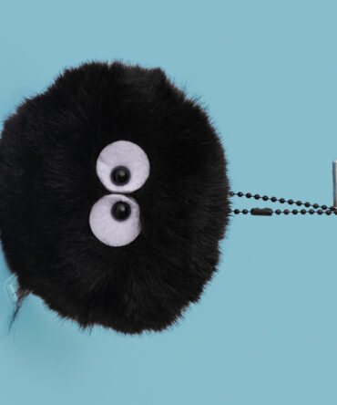 Furry Black Soot Spirit Plushie Keychain