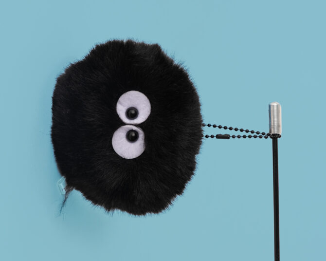 Furry Black Soot Spirit Plushie Keychain