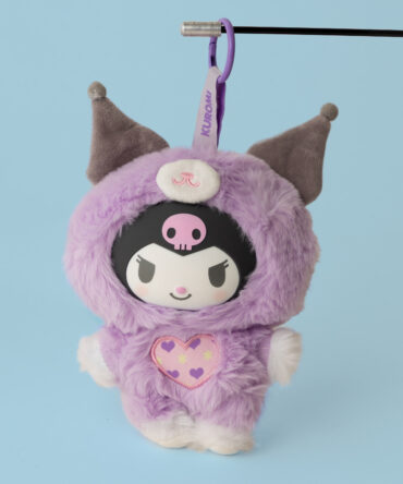 Kuromi Hard Face Plushie Keychain