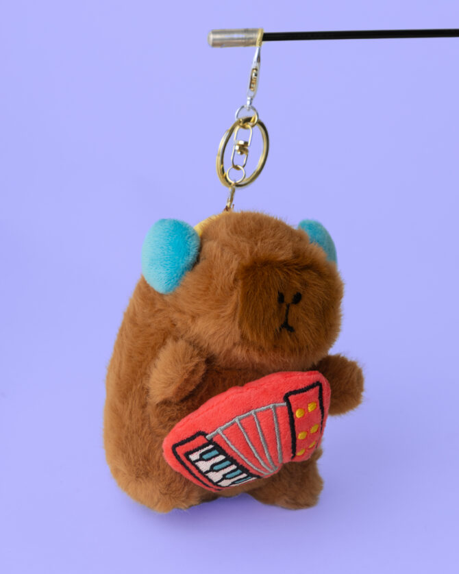Musician Capybara Plushie Keychain