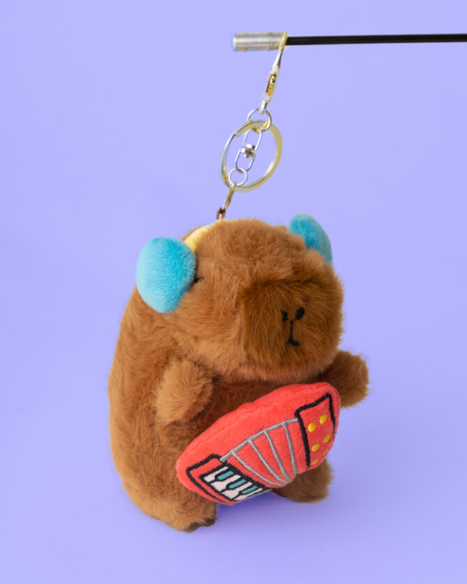 Musician Capybara Plushie Keychain