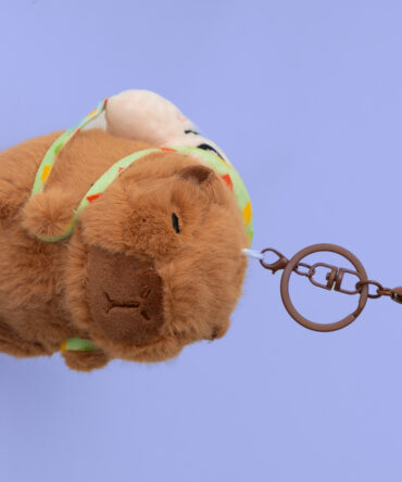 Sleeping Shinchan Schoolbag Capybara Plushie Keychain
