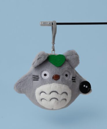 Totoro Leaf Umbrella Plushie Keychain