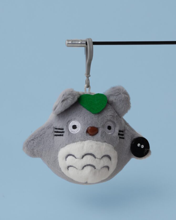 Totoro Leaf Umbrella Plushie Keychain