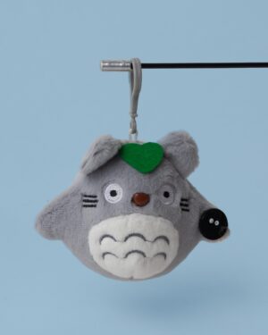 Totoro Leaf Umbrella Plushie Keychain